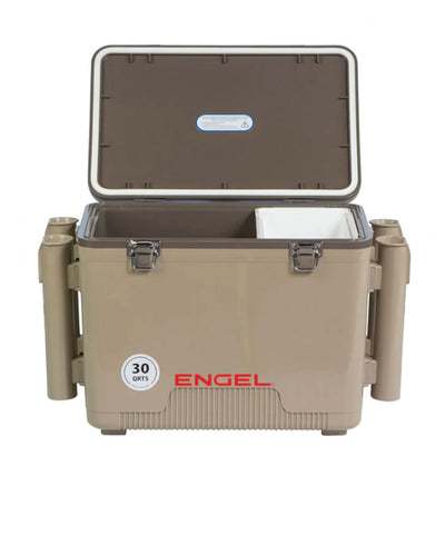 Engel 30qt Dry Box/ Cooler with Rod holders